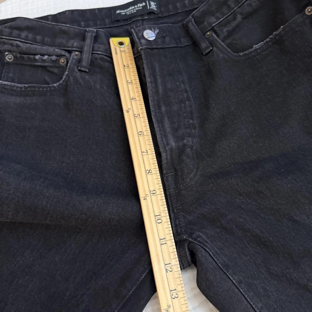 Abercrombie & Fitch 90s Slim Jeans Mens 36x33 Black A&F Vintage Stretch Denim